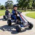 thumbnail image 2 of Gymax Kart à Pédales pour Enfants à 4 Roues avec Embrayage et Frein à Main Roues Multi-Terrain Bleu Marine Bleu, 2 of 10