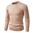 thumbnail image 1 of LIaqionyy Chandail pour Homme à Col Roulé, Chandail à Enfiler, Hauts Tricotés Automne Hiver, Chandail Chaud à Enfiler, Coupe Ajustée, Chandail de Base, M-3TG, 1 of 3