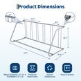 thumbnail image 2 of Support de Plancher pour Vélo en Acier Robuste – Support Autoportant Enduit de Poudre avec Fini Résistant aux Intempéries, outil-Free Assembly, Rangement Simple Ou Double Côté – Idéal pour Garage, Cour Ou Événements – Noir Ou Gris, 2 of 7