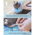 thumbnail image 2 of Collier de Récupération pour Chat à Beignet Ajustable, Cône Souple pour Chat, Collier Élisabéthain après Chirurgie (Bleu) m, 2 of 8