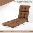thumbnail image 3 of Costway Coussin de Chaise Longue 73 Pouces Coussin Rembourré pour Fauteuil Inclinable Intérieur Extérieur Brun, 3 of 10
