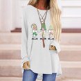 thumbnail image 2 of QIPOPIQ T-Shirts à Manches Longues pour Femmes à Col Rond T-Shirts de la Saint-Patrick Tunique Shamrock T-Shirt Imprimé T-Shirt Vert Chanceux T-Shirts de la Saint-Patrick T-Shirt à Col Rond T-Shirts de Fête Offres, 2 of 5