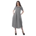 thumbnail image 4 of Moomaya Robes d'Été Imprimées pour Femmes à Manches Courtes en Coton Flex Robe de Soirée, 4 of 4