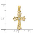 thumbnail image 2 of 10K Yellow Gold CZ Cross Pendant, 2 of 2