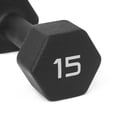 thumbnail image 3 of CAP Barbell, Black Neoprene Dumbbell, 15lb Single, 3 of 6