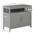 thumbnail image 3 of HOMCOM Buffet de Cuisine, Armoire Buffet, Table Console de Rangement en Bois, 3 of 10