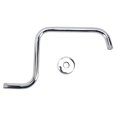 thumbnail image 2 of Shower Head Extension Arm, Stainless Steel S Shape Shower Arm with Flange, In Wall Installation Extension Shower Arm Shower Head Riser Pipe Shower Arm Extender for Bathroom, 2 of 7