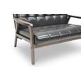 thumbnail image 3 of Mid Century Faux Leather Loveseat in Brown, 3 of 4