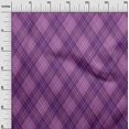 thumbnail image 3 of oneOone Cotton Jersey Purple Fabric Check Fabric For Sewing Printed Craft Fabric By The Yard 58 Inch Wide, 3 of 5