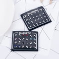 thumbnail image 2 of 12Pairs/Set Unisex Rhinestone Inlaid Magnetic Stud Earrings Non Piercing Jewelry, 2 of 8