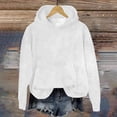 thumbnail image 1 of IMENGL Casual plush solid color hoodie, White 2XL, Size M-2XL, 1 of 4
