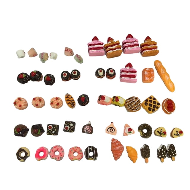 VONKY Realistic Miniature Food Collection Safe And Durable Kitchen Accessory For Food Enthusiasts Resin Food Drink SafeDurable 1Set