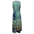 thumbnail image 5 of LOVZFMLL Dresses Women Casual Draw Back Printed Sleeveless Ruffle Lace-up Cold Shoulder Dress, 5 of 5