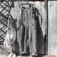 thumbnail image 2 of Combinaisons Mode pour Femmes avec Poches, Bandage, Tenue de Concours et d'Entrevue pour Ados, Combinaison Sans Manches, Justaucorps à Rayures, Combinaisons en Jean, Combinaison pour Femmes, Barboteuse, 2 of 8