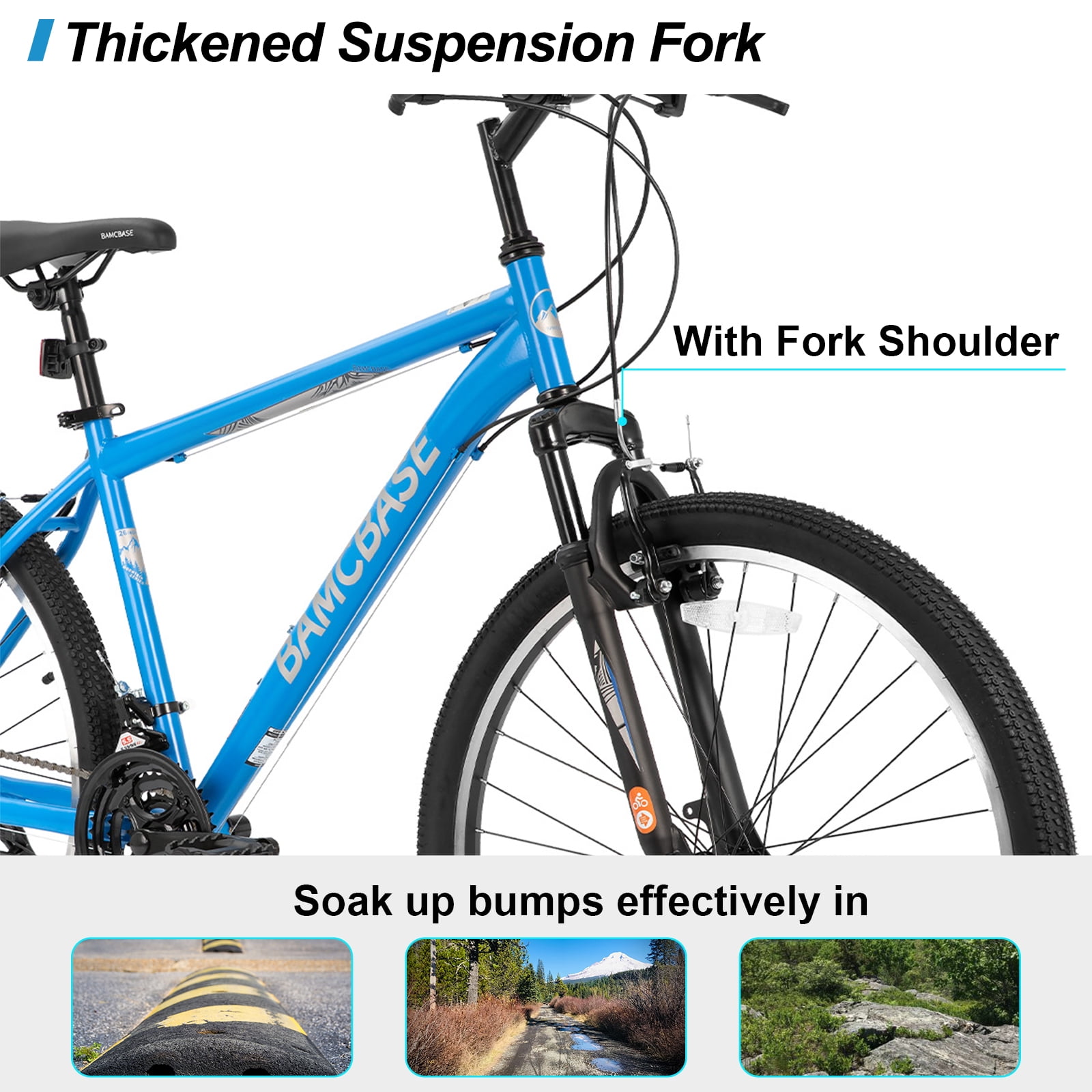 Hiland 26 27.5 Inch Mountain Bike, Mens Womens MTB with 21 Speeds