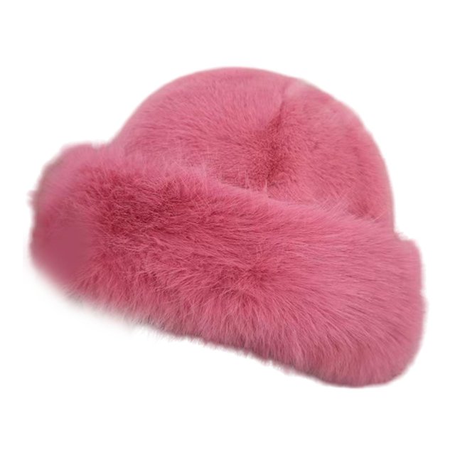 Esquirla Cossack Hat Russian Hat Beanie Winter Faux Hat for Snow Snowboard Riding Pink