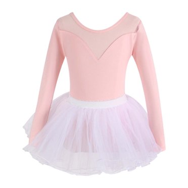 Wdgfv Girls Ballet Leotards Toddler Dance Outfit Combo with Pull on Skirt and Tights Light Pink 18-24 Months