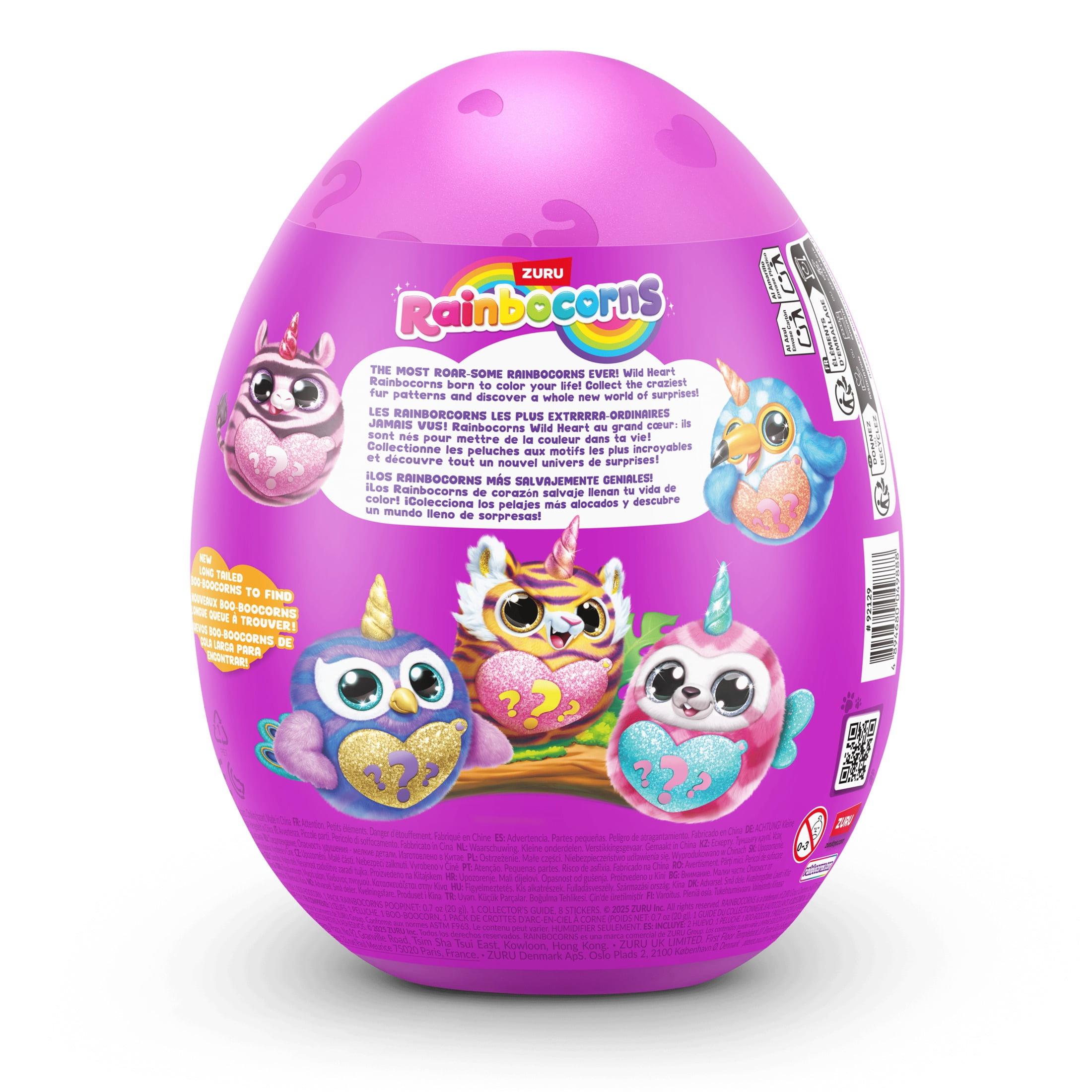 Rainbocorns Wild Heart Surprise de ZURU - Peluche à déballer pour les enfants de 3 ans et plus