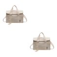 thumbnail image 3 of Youkk Canvas Functional And Practical Handbag For Women Classic And Timeless Style Gift Handbags For Women Beige 2Set, 3 of 6