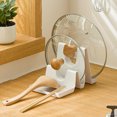 thumbnail image 2 of Pot Lid Holder Freestanding Anti-slip U-shaped Mount Safe Kitchen Countertop Pot Cover Chopping Board Organizer Cooking Utensil, 2 of 7
