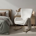 thumbnail image 4 of Gymax Nursery Rocking Chair w/ Curved Backrest & Armrests Detachable Seat Cushion, 4 of 9