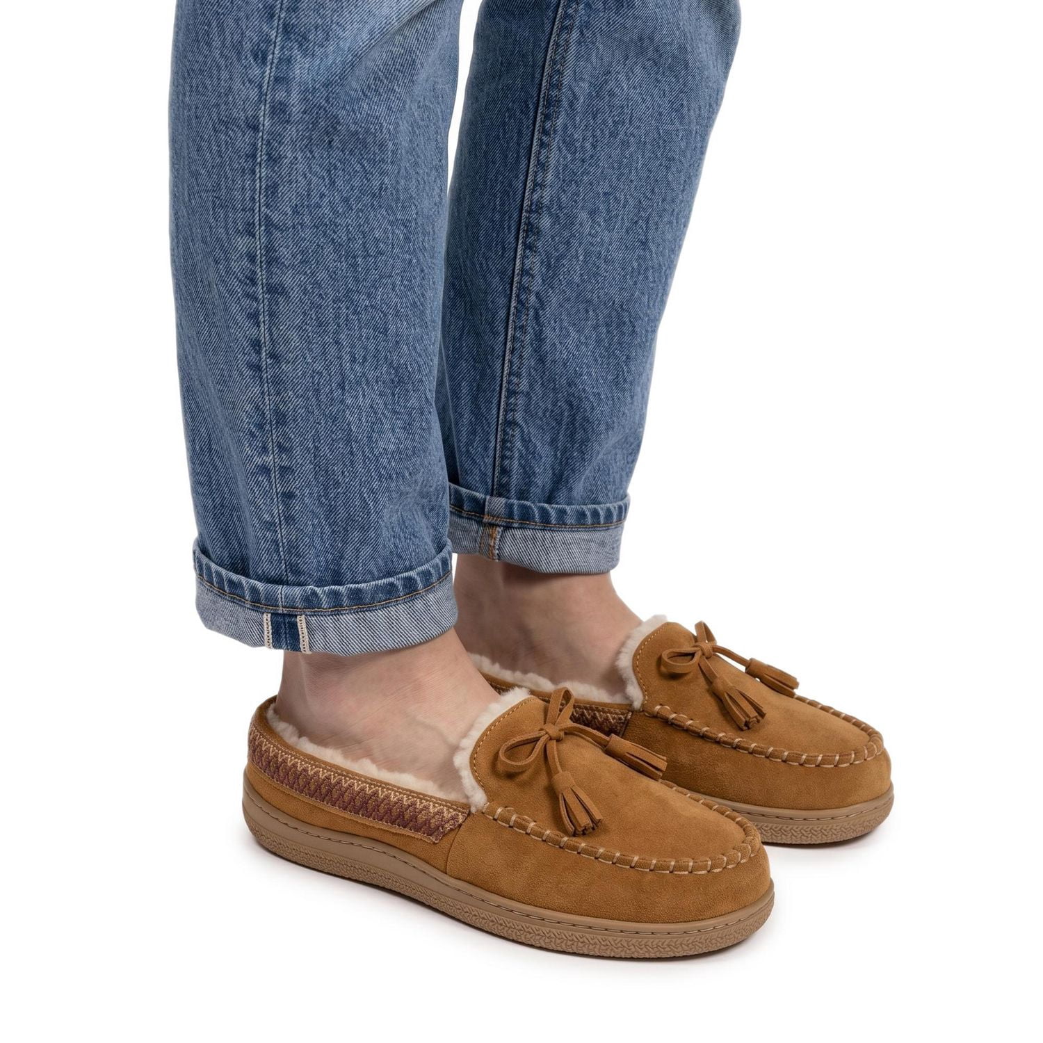 MUK LUKS Chaussons mules style bateau pour femmes, olive, tailles 5-10