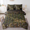 thumbnail image 1 of Erosebridal Geometry Bedding Sets Full Size, Bling Stars Comforter Sets with Sheets, Octer Space Room Decor, Reversible 7-Piece, 1 of 5