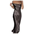 thumbnail image 1 of XZNGL Robe d'Été Ample pour Femmes Robe d'Été pour Femmes à Bretelles en Soie et Satin Queue de Poisson Ample et Confortable Robe Ample pour Femmes Été, 1 of 8