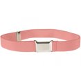 thumbnail image 1 of Kids Elastic Adjustable Strech Belt With Silver Square Buckle - Peach, 1 of 4