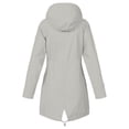 thumbnail image 4 of Meichang Veste de Pluie Femme avec Capuche Imperméable Fermeture à Glissière Anorak Grande Taille Randonnée Extérieure Coupe-Vent Imperméable à Capuche, 4 of 5
