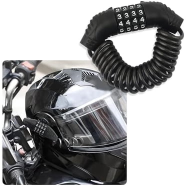 Motorcycle Helmet Lock with Combination Lock,Retractable Motorcycle Locks Anti Theft & Motorcycle Helmet Accessories,Multipurpose Helmet Locks for Motorcycles and Bicycles