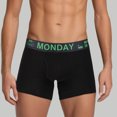 thumbnail image 2 of Men Underwear Mid Length Mid Waist Weekday Underwear Boxers Shorts Green L, 2 of 4
