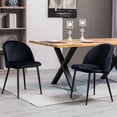 thumbnail image 2 of HOMCOM Dining Chairs Set of 2, Mid-Back Velvet-touch Upholstery Side Chair, 2 of 10