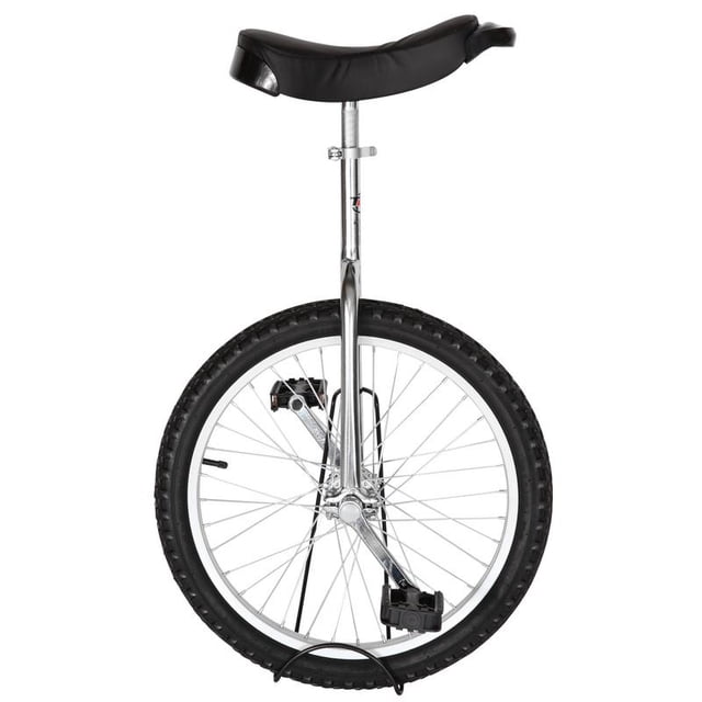 T4B FREESTYLE UNICYCLE Roue de 20 Pouces avec Cadre en Acier Enduit de Poudre, Jante en Alliage d'Aluminium Extra-Épaisse et Pneu en nylon Antidérapant de 20 x 1,125 Pouces. l'UNICYCLE Comprend une Grande Selle Confortable avec des rails Gardés Amovibles en poly-nylon, un Serre-Joint de Sécurité à Dégagement Rapide pour le Réglage de la Hauteur de 32 à 36 Pouces, et des Pédales en nylon Pleine Grandeur avec Broches chromoly. Conçu pour les Débutants et les Professionnels, Il