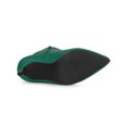 thumbnail image 3 of Unique Bargains Women's Pointed Toe Stiletto Heel Knee High Boots Green US 8, 3 of 8