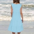 thumbnail image 4 of Yuyuzo Robes d'Été pour Femmes Robe Décontractée d'Été pour Femmes Sans Manches à Col Rond Tunique Ample Robe Débardeur Robe Bohème de Plage pour les Vacances, 4 of 7
