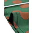 thumbnail image 5 of INSPIRE CHIC Womens Short Sleeve Notch Collar Piped Button Down Sleepwear Polka Dots Pajama Sets Medium Deep Green, 5 of 5