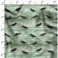thumbnail image 2 of Soimoi Green Poly Georgette Fabric Crow Bird Print Fabric by the Yard 52 Inch Wide, 2 of 6