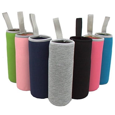 7 Pack Manchon de Bouteille d'Eau en Verre 12 Oz - 19 Oz Néoprène Isolé Pliable Housses de Bouteille de Boisson, Multi-Couleur