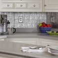 thumbnail image 4 of Fasade Hammered Vinyl 18in x 24in Backsplash Panel Crosshatch Silver 5 Pack, 4 of 7