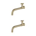 thumbnail image 4 of relayinert Universal Fit Basin Long Lasting Easy Installation Compact Metal Single Cold Wall Mounted Sink 03 Gold 2Set, 4 of 6