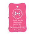 thumbnail image 1 of 100 PCS Thank You for sharing our special day Custom Made Hang Tags Personalized Wedding Favor Gift Paper Tags, 1 of 1