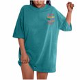 thumbnail image 2 of LSLJS Oversized T Shirts for Women Plus Size Slogan Graphic Drop Shoulder Short Sleeve Tops Summer Loose Pullover Tees, 2 of 8