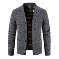 thumbnail image 1 of Grrvtrz Men Cardigans Sweaters Winter Thicker Warm Sweaterscoats Outwear V-Neck Casual Button Down Slim Fit Sweaters with Pockets, 1 of 5
