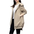 thumbnail image 2 of RXIRUCGD Manteau Long Décontracté Mode pour Femmes, Khaki, Taille : L, 2 of 6