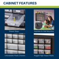 thumbnail image 4 of Akro-Mils 10144 44-Drawer Plastic Drawer Storage Cabinet for Garage Organization, Bead Organizer, Lego Storage, Teacher Toolbox, Makeup Organizer, and More, 20-Inch W x 6-Inch D x 16-Inch H, White, 4 of 8