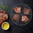thumbnail image 1 of KSTE Grille de Barbecue, Grille de Barbecue en Filet de Forme Ronde, Support de Grille Grillée pour Barbecue, Outil de Pique-Nique de Camping en Plein air pour Grillades la Cuisson Cuisson Barbecue, 1 of 8