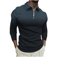 thumbnail image 1 of Pisexur Chandails en Molleton pour Hommes à Manches Longues, Sweat à Col Rabattu, Mode Décontractée, Patchwork de Couleurs Surdimensionné, Pull-Over, Fermeture Éclair Quart, Chemises de Gym Athlétiques, Chandail en Molleton Grande Taille M-6TG, 1 of 5