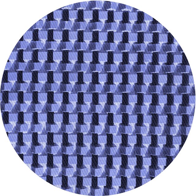 Ahgly Tapis Rond Lavable en Machine Intérieur Transitionnel Bleu Ciel, 3 Pieds Rond