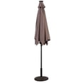 thumbnail image 3 of Costway Parasol Solaire de Patio 9 Pi, Parasol de Marché à DEL, Acier Inclinable avec Manivelle, Extérieur, Beige, 3 of 8
